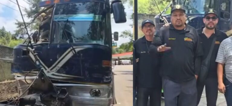 Autobús de Conjunto Primavera se queda sin frenos y causa fuerte accidente en Edomex